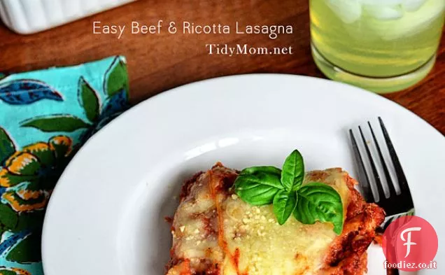 Lasagna facile di Manzo e Ricotta