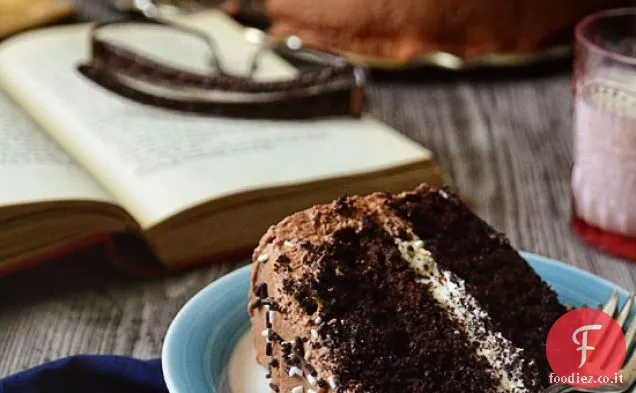 Food Styling Challenge / Torta al cioccolato maltato con ripieno di Marshmallow tostato