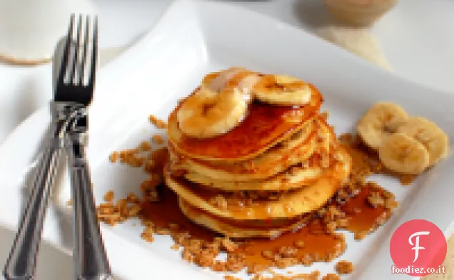 Frittelle di banana di muesli con cannella Miele Burro