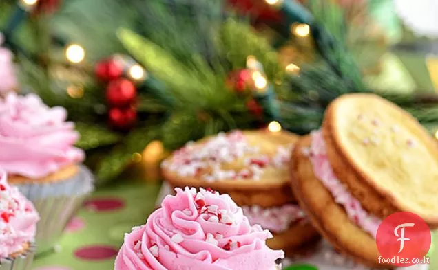 Cupcakes alla vaniglia e menta piperita