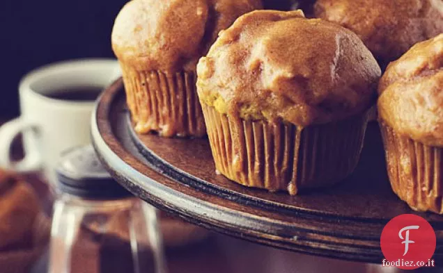 Muffin alla ciambella di zucca glassati