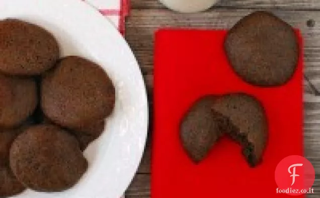 Biscotti al cioccolato grandi, morbidi, quasi grassi