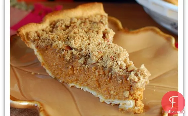 Torta di zucca al burro di mele con guarnizione di Streusel