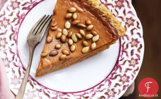 Torta di zucca fresca con Pepitas arrosto salato
