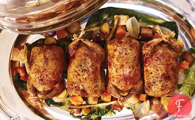 Quaglia arrosto con Funghi selvatici