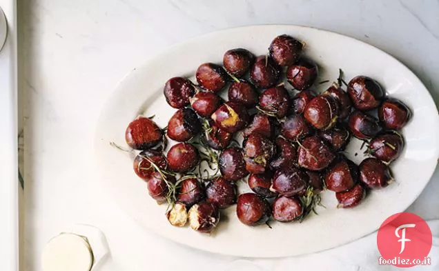 Castagne arrostite burrose di Dan Roman al cartoccio