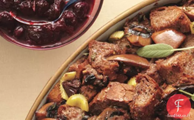 Ripieno di pere, funghi e melograno