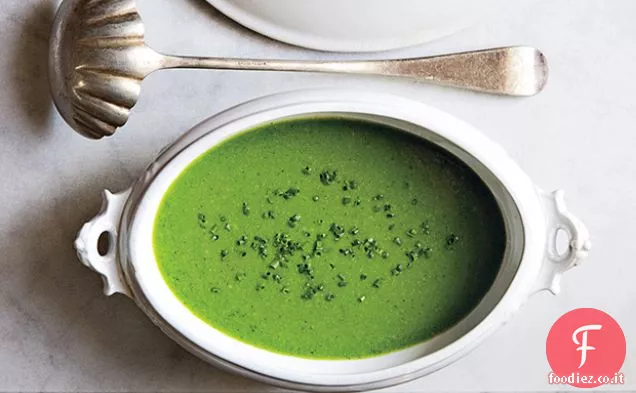 Zuppa di piselli alla menta