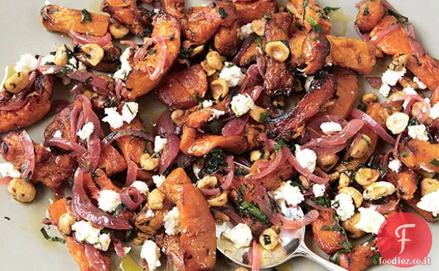 Zucca arrosto con cipolle piccanti