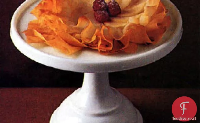 Fiori di fillo di Pera e Lampone