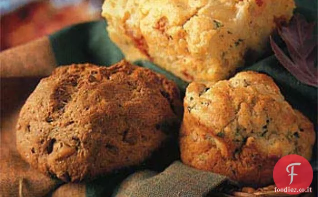 Panna acida e muffin alle erbe