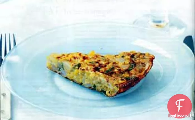 Frittata di mais, scalogno e patate
