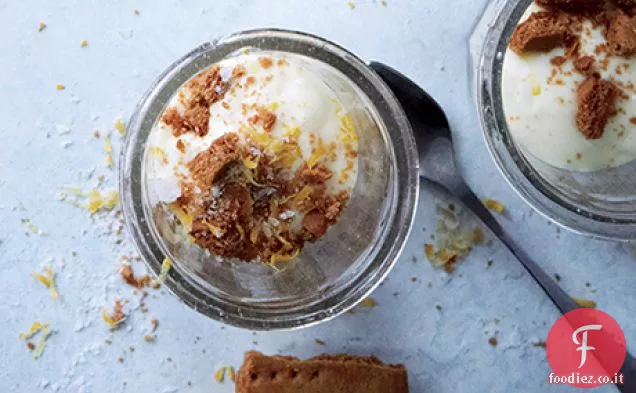 Crema al limone Meyer con cracker Graham e sale Marino