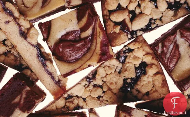 Burro di arachidi e cioccolato Cheesecake Brownies