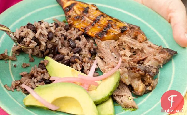 Carne di maiale alla griglia cubana (Lechon Asado)