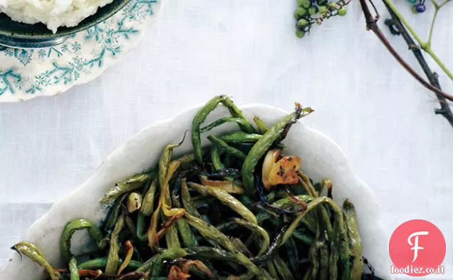 Fagiolini tostati lentamente con Salvia
