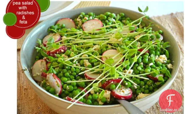 Insalata di piselli con ravanelli e Feta
