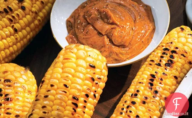 Mais alla griglia con Miele-Ancho Chile Butter