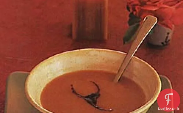 Zuppa di zucca e patate dolci con salsa Chipotle