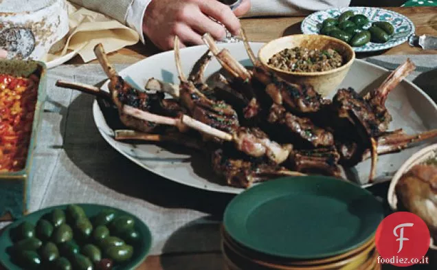 Costolette di agnello alla griglia con Mostarda di Porcini