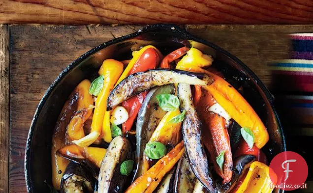 Peperoni speziati e melanzane