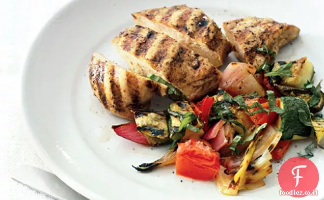 Pollo alla griglia e Ratatouille