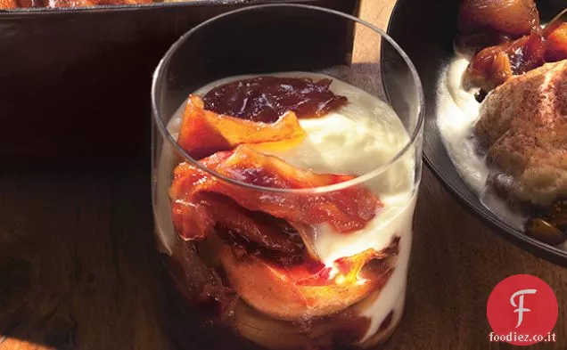 Crema pasticcera di frutta invernale caramellata