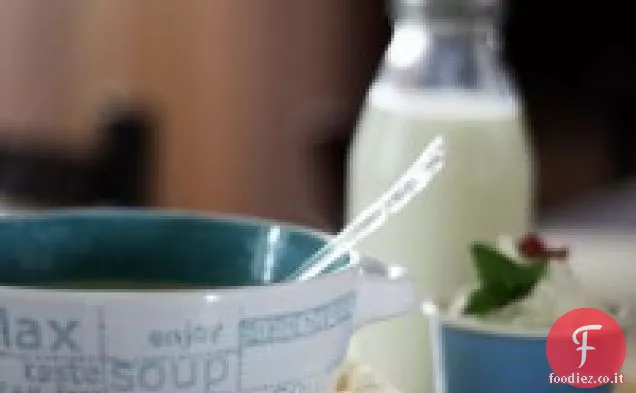 Zuppa di piselli e menta