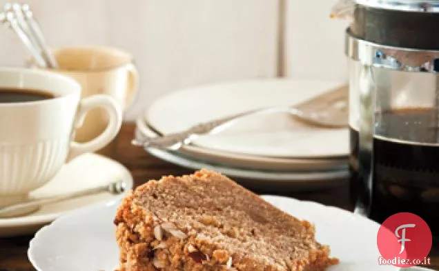 Burro marrone, zenzero e panna acida Torta di caffè