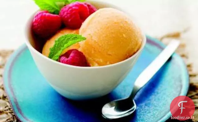 Sorbetto di pesca-Sriracha