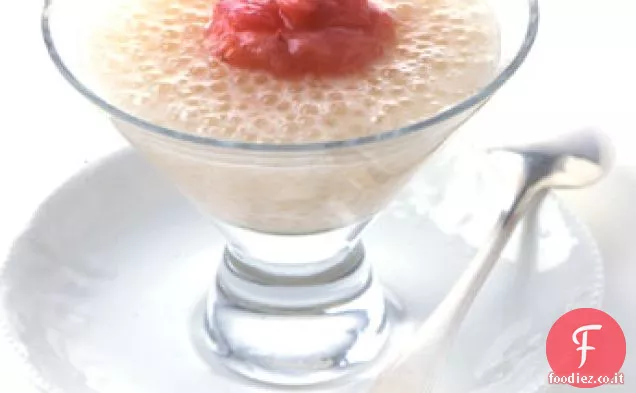 Tapioca calda con rabarbaro