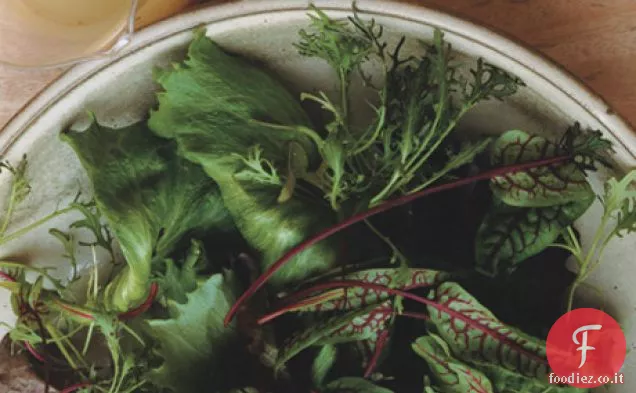 Insalata verde con Vinaigrette di Senape