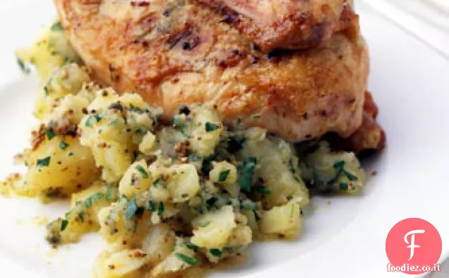 Pollo arrosto con limone e burro di dragoncello