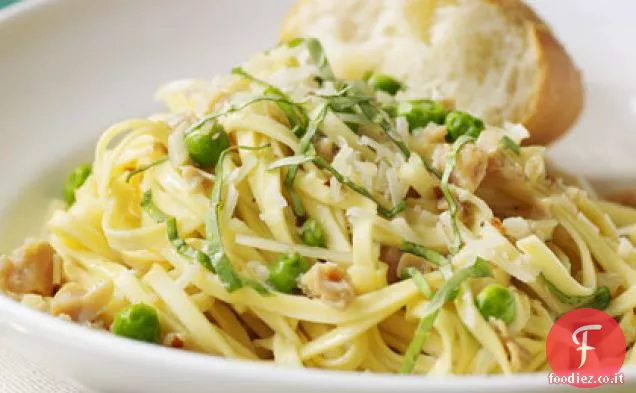 Linguine con Vongole e Piselli