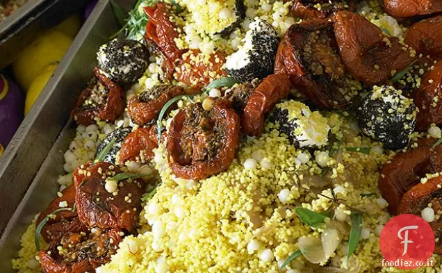 Couscous e Mograbiah con pomodori secchi al forno