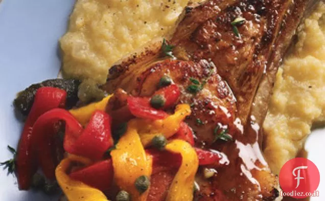 Braciole di vitello con Sherry Gastrique e Peperonata Arrosto