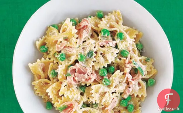 Pasta con Piselli, Prosciutto e Parmigiano