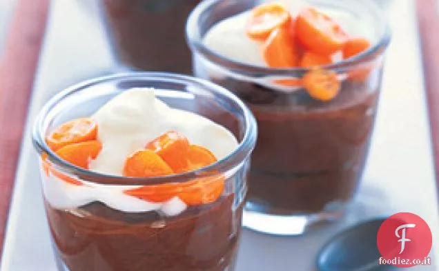 Mousse al Cioccolato Fondente con Kumquat Zuccherati