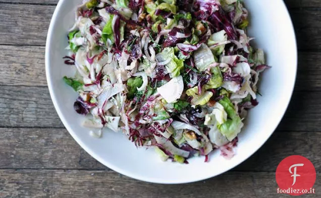 Insalata invernale di Finocchi e Radicchio con Noci Pecan