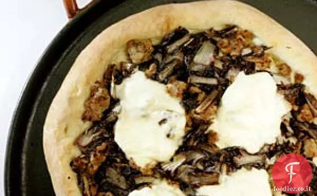 Pizza con Salsiccia, Radicchio e Burrata