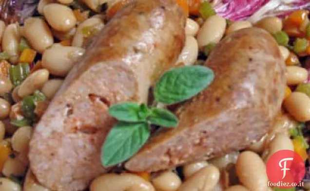 Salsicce Italiane con Fagioli Bianchi e Radicchio