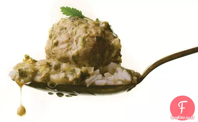 Polpette di agnello in salsa di curry verde