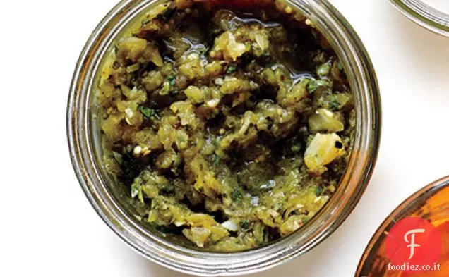 Tomatillo carbonizzato Salsa Verde