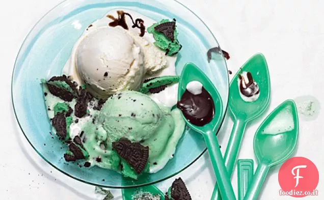 Menta caldo Fudge Sundaes