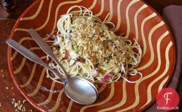 Spaghetti Con Ricotta e Radicchio
