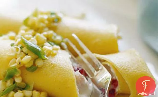 Crepes di farina di Mais con Ricotta e Prosciutto