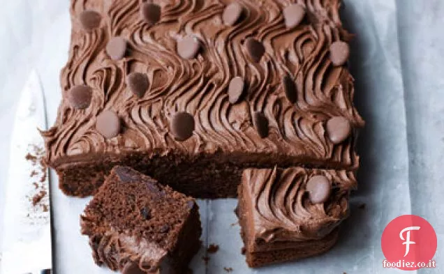 Torta veloce a doppio strato di cioccolato