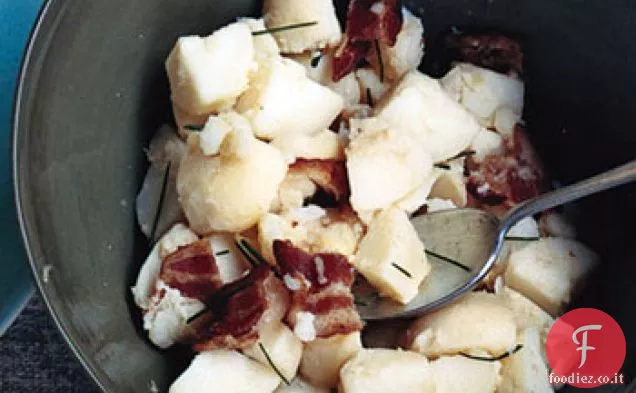 Insalata di patate calda con pancetta