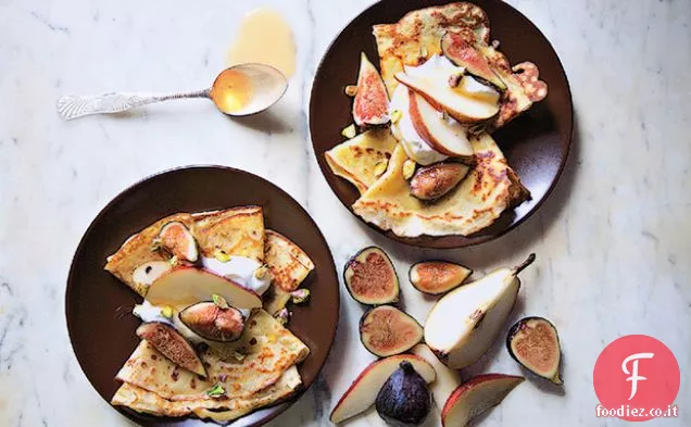 Crepes di farina di mais con Fichi e Pere