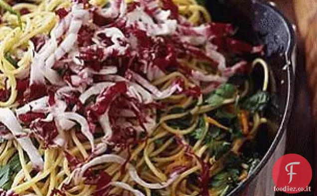Spaghetti agli agrumi con Radicchio tritato